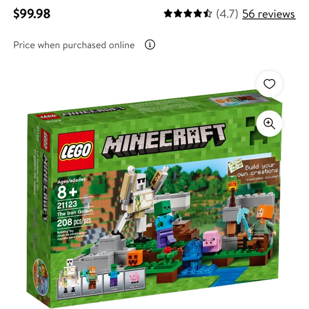 NIB LEGO Minecraft 21123 The Iron Golem - Picture 3 of 5